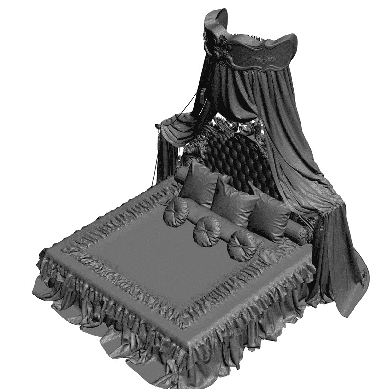 картинка Кровать с балдахином M4-001 3D-STL.COM