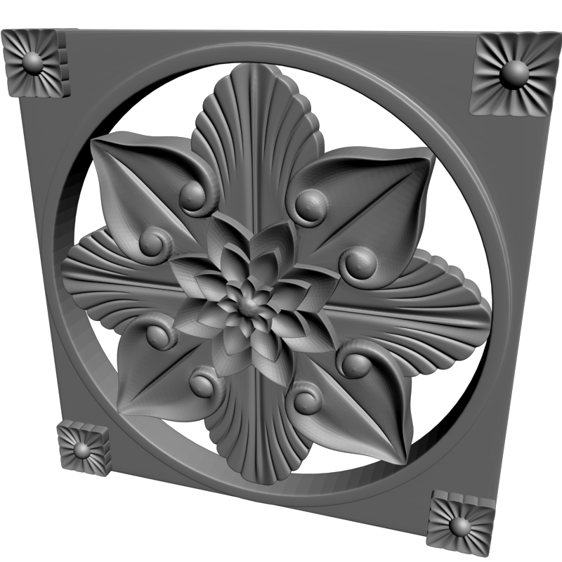 картинка Розетка резная D16-346 3D-STL.COM