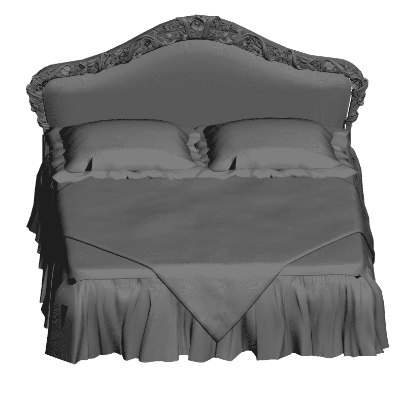 картинка Кровать резная M4-122 3D-STL.COM