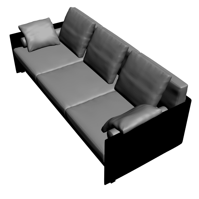 картинка Трёхсекционный диван M1-025 3D-STL.COM