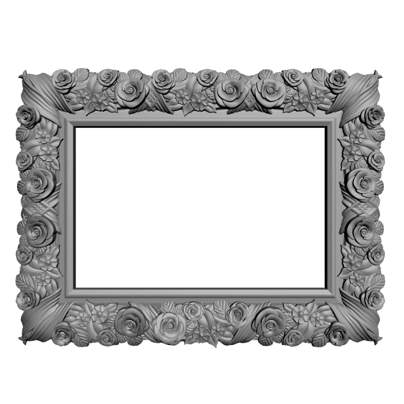 картинка Рамка резная квадратная D14-306 3D-STL.COM