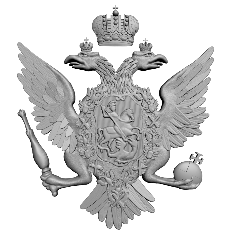 картинка Государственный герб России RG1-121 3D-STL.COM