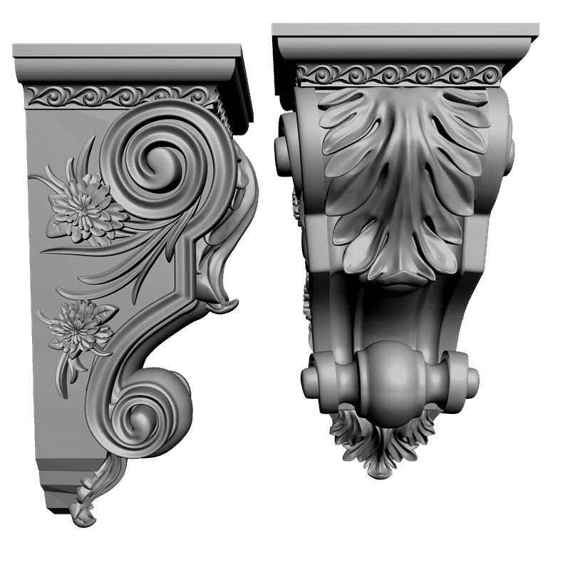 картинка Кронштейн резной D9-114 3D-STL.COM