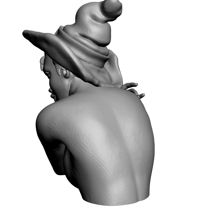 картинка Ведьма бюст L2-073 3D-STL.COM