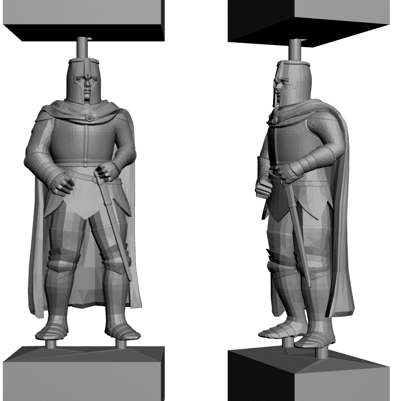 картинка Набор шахмат. Крестоносцы PI3-096 3D-STL.COM