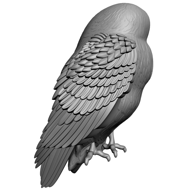 картинка Сова статуэтка F3-076 3D-STL.COM
