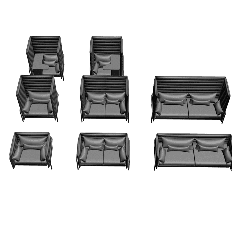 картинка TESLA Набор мягкой мебели M1-042 3D-STL.COM