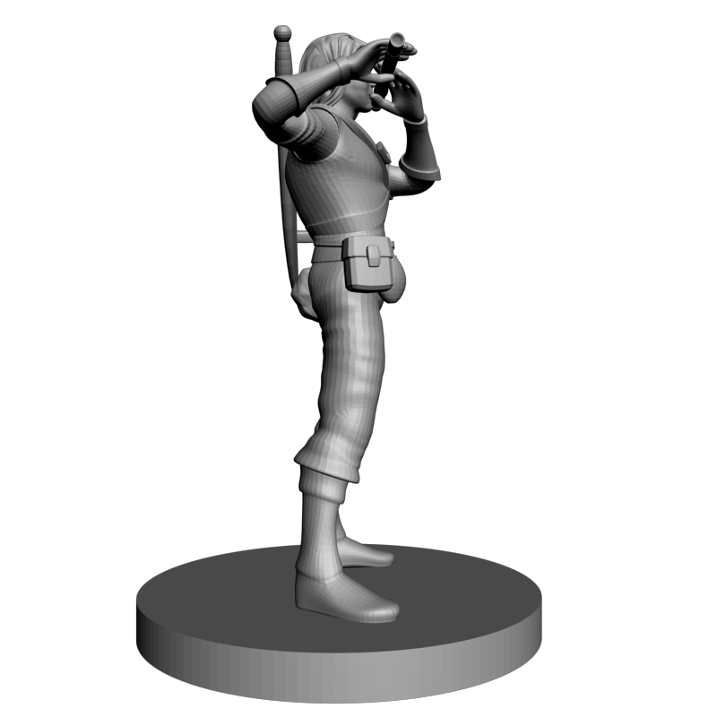 картинка Эльфийский Бард-Флейтист L3-428 3D-STL.COM