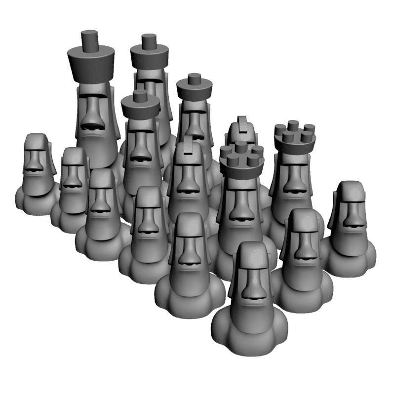 картинка Набор шахмат. Майя PI3-113 3D-STL.COM