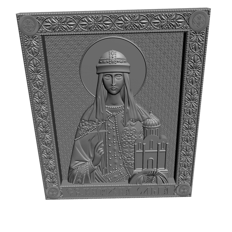 картинка Святая княжна Ольга V3-030 3D-STL.COM