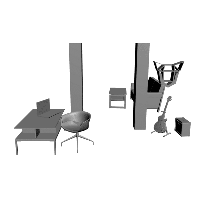 картинка Набор мебели M13-001 3D-STL.COM