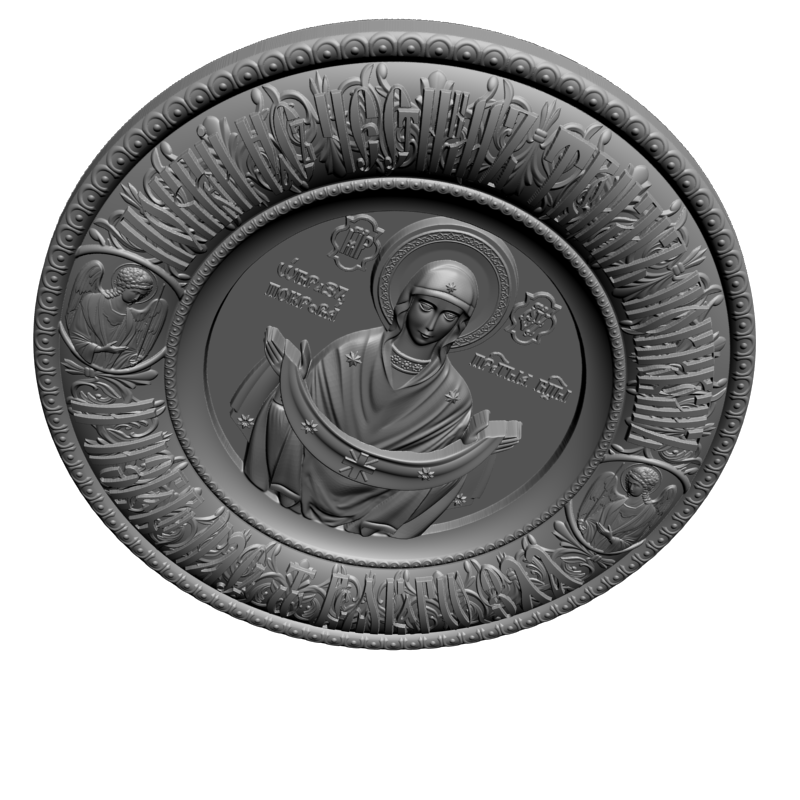 картинка Богородица в круге V3-359 3D-STL.COM