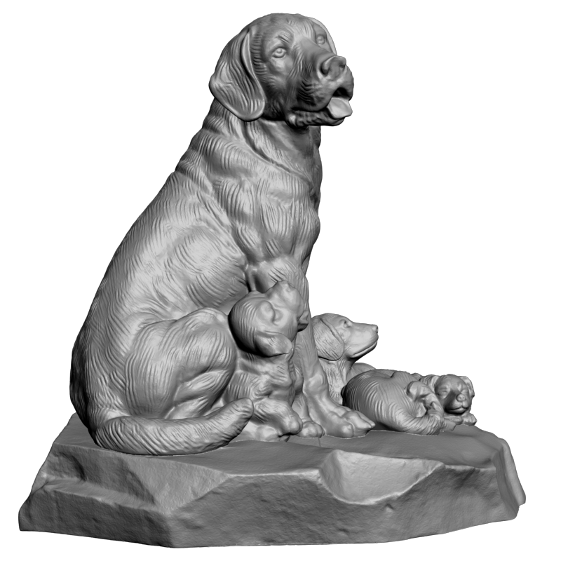 картинка Собака и щенок F1-183 3D-STL.COM