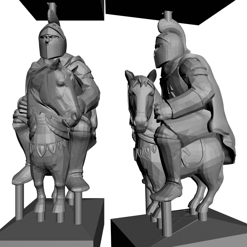 картинка Набор шахмат. Крестоносцы PI3-096 3D-STL.COM