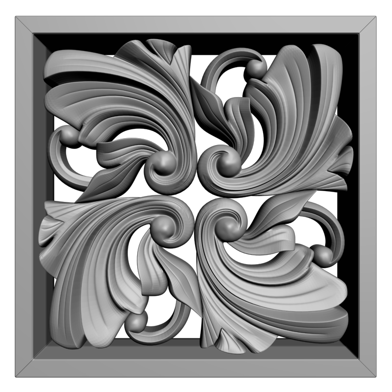 картинка Розетка резная D16-390 3D-STL.COM