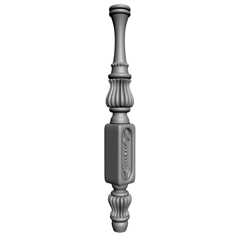 картинка Ножка мебельная резная M6-130 3D-STL.COM