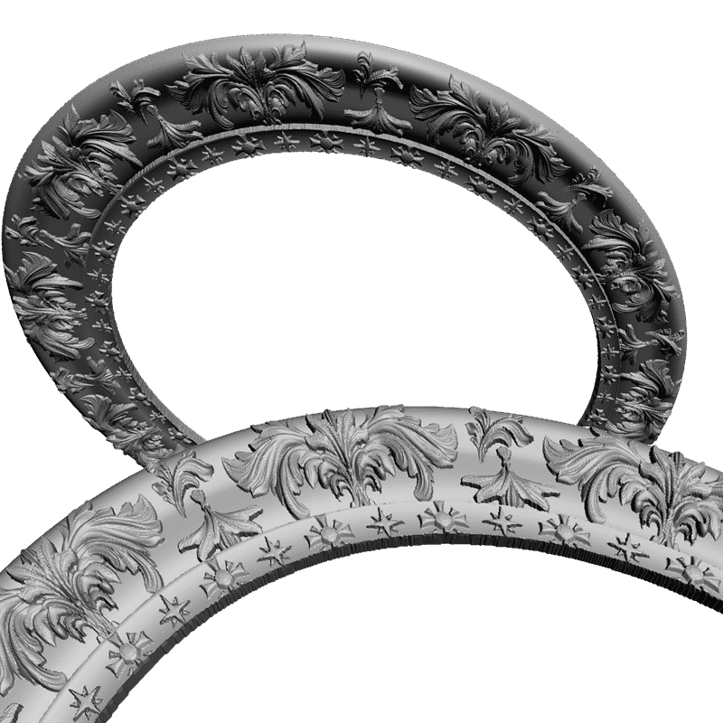 картинка Рамка резная овальная D14-148 3D-STL.COM