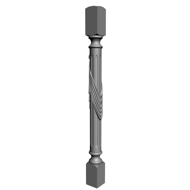 картинка Столб с зановеской без шишки D17-074 3D-STL.COM