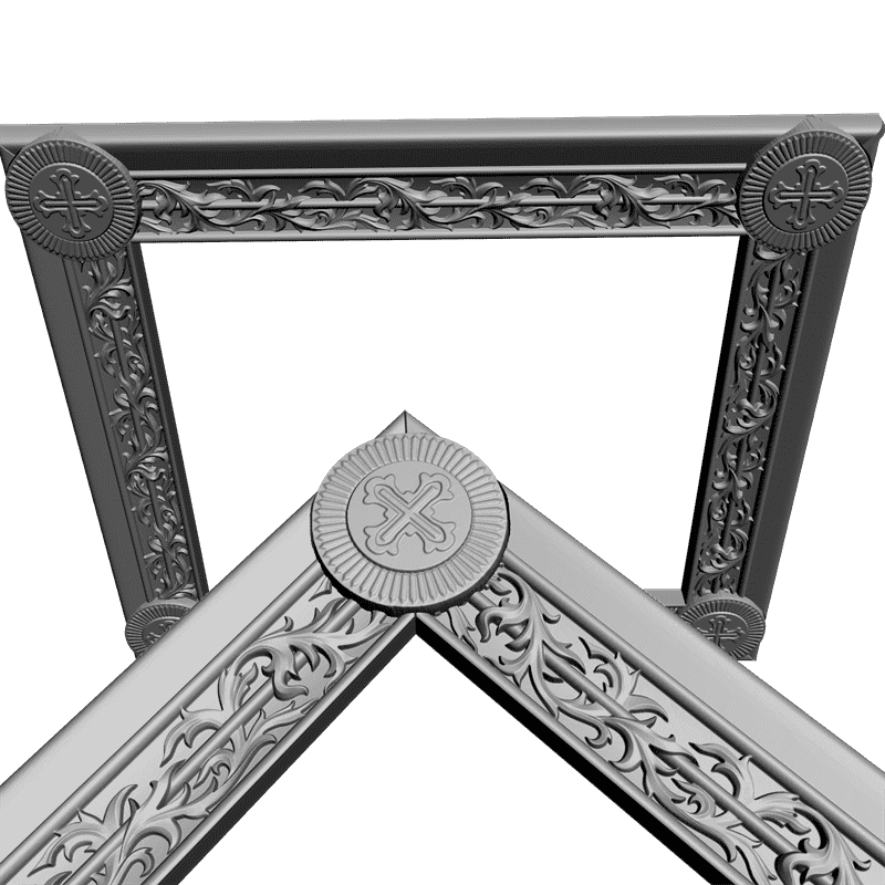 картинка Для картины рама резная D14-163 3D-STL.COM