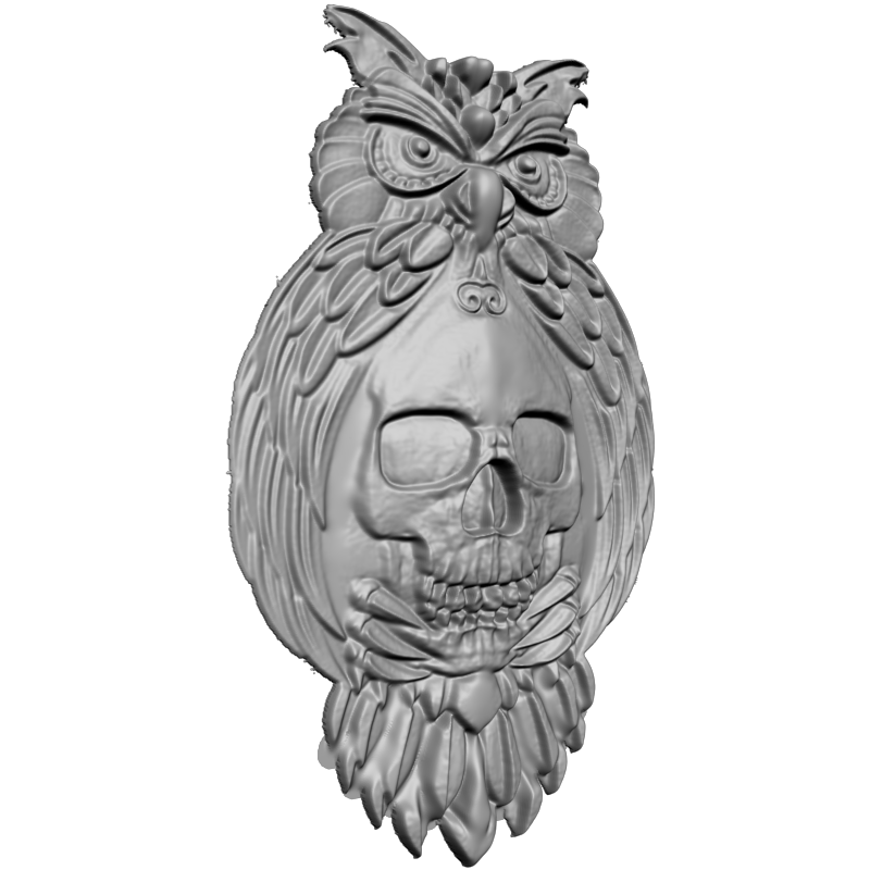 картинка Сова оберег P8-004 3D-STL.COM
