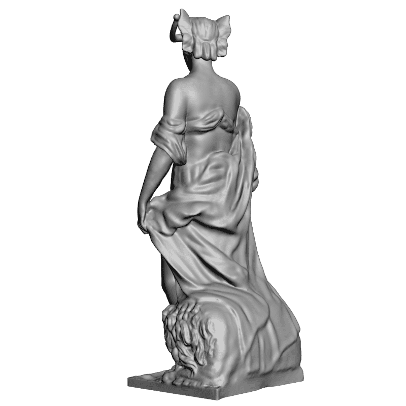 картинка Девушка со Львом L3-162 3D-STL.COM