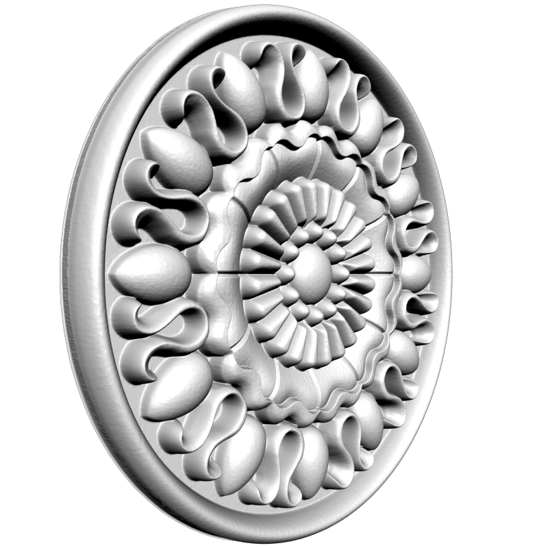 картинка Розетка резная круглая D16-289 3D-STL.COM