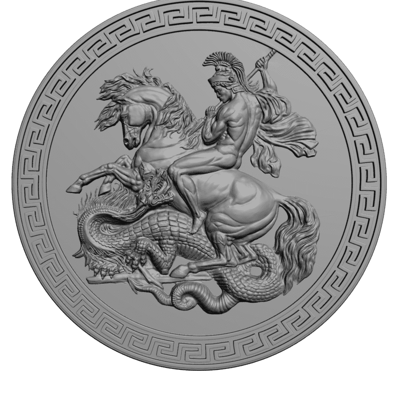 картинка Георгий Победоносец D12-352 3D-STL.COM