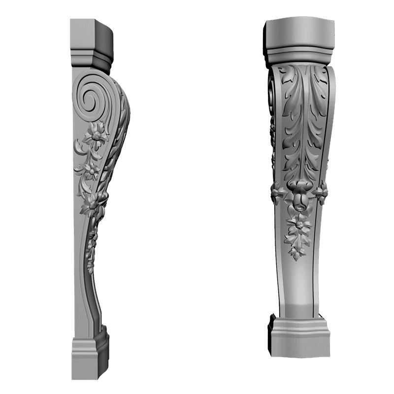 картинка Кронштейн резной D9-089 3D-STL.COM