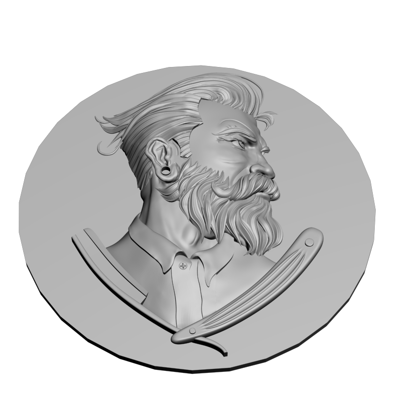 картинка Щит парикмахерской Barbershop L1-109 3D-STL.COM