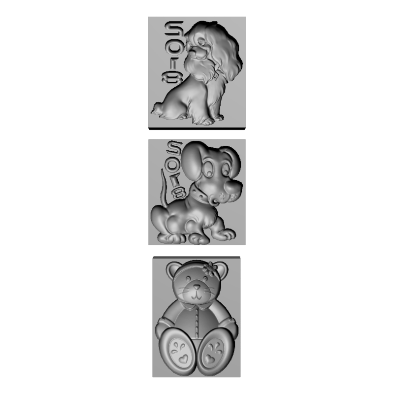 картинка 3D формочки Набор P4-327 3D-STL.COM