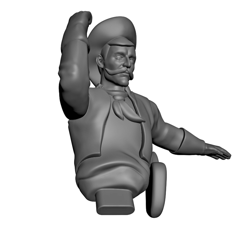 картинка Брыкающвяся Лошадь Наездник PI1-437 3D-STL.COM