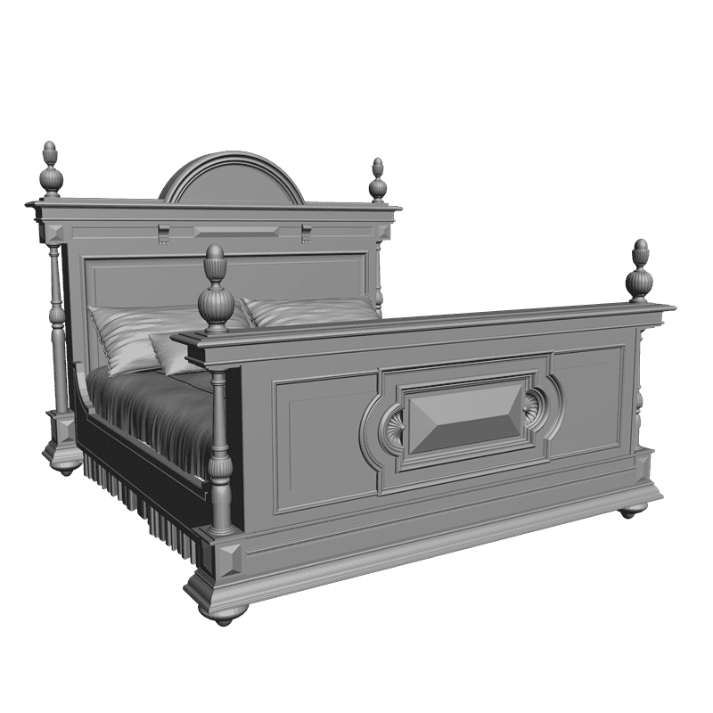 картинка Кровать M4-028 3D-STL.COM