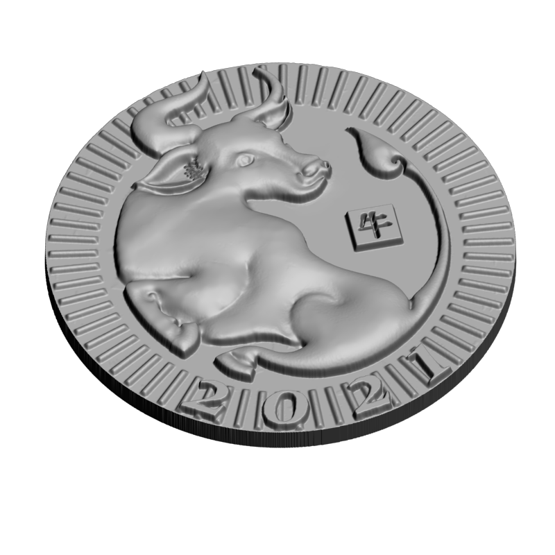 картинка Год быка 2021 RP4-029 3D-STL.COM