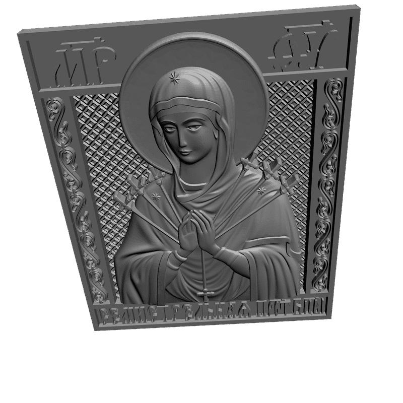 картинка Семистрельная Пресветая Богородица V3-162 3D-STL.COM