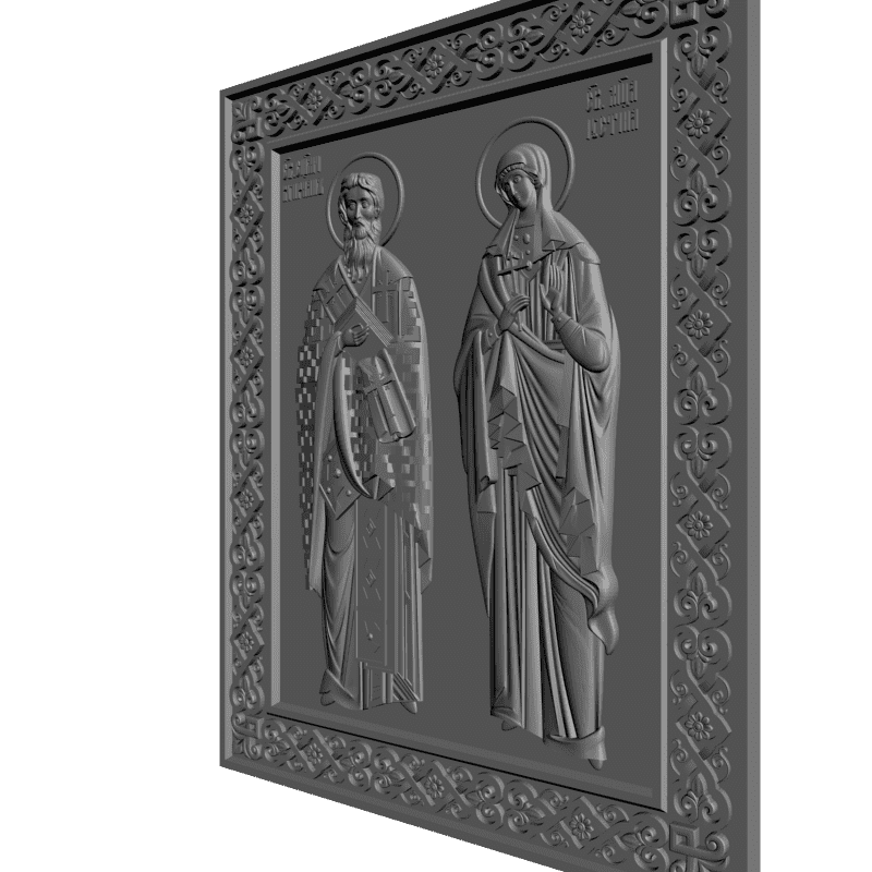 картинка Святые Киприян и Устинья V3-307 3D-STL.COM