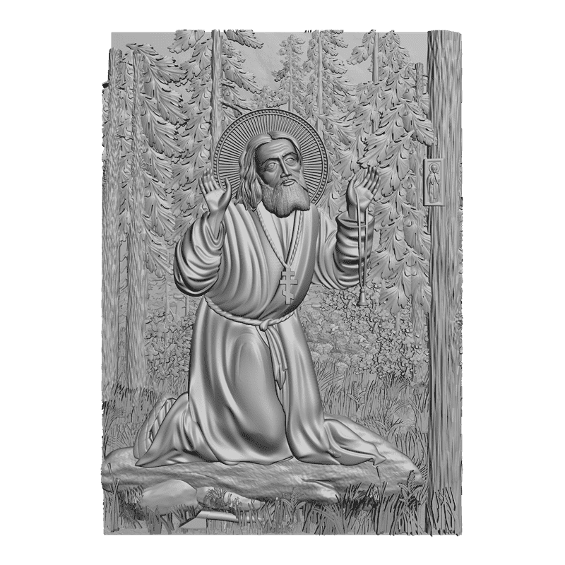 картинка Святой Серофим V3-249 3D-STL.COM