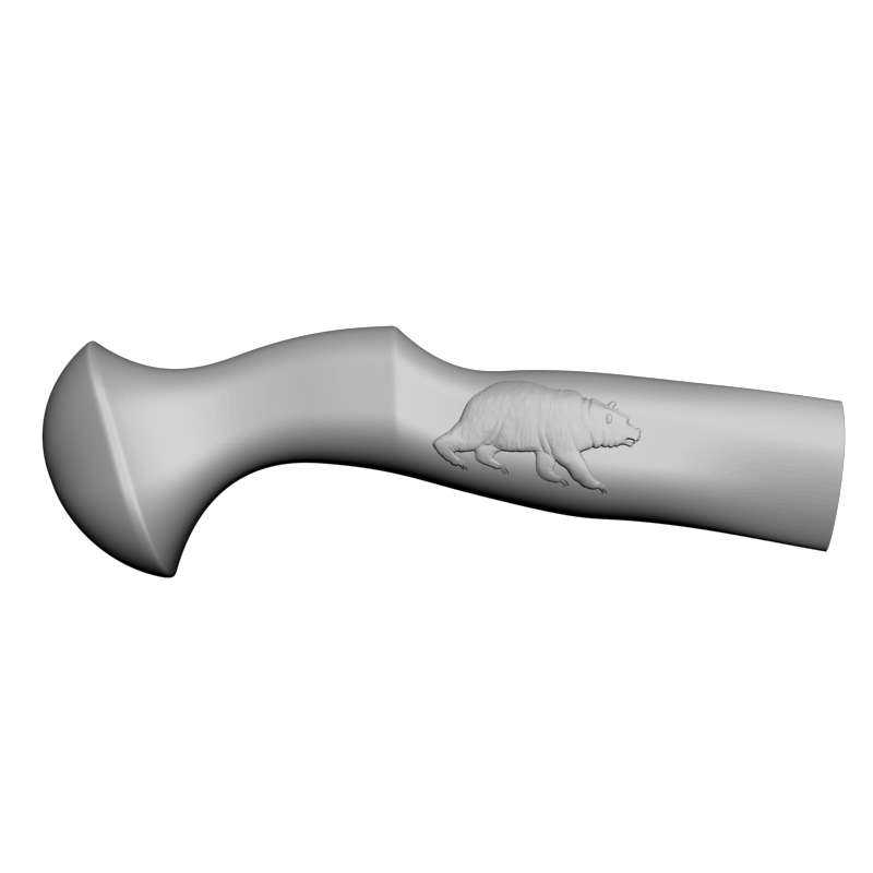картинка Топорище с медведем RO3-029 3D-STL.COM