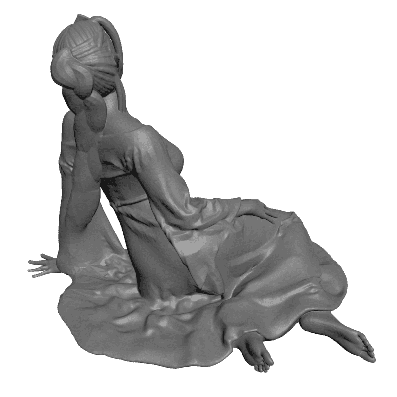 картинка Девушка сидит на полу L3-146 3D-STL.COM