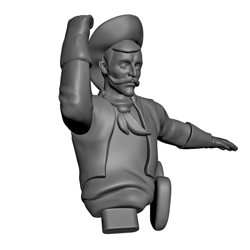 картинка Брыкающвяся Лошадь Наездник PI1-437 3D-STL.COM