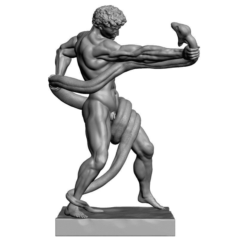 картинка Борьба со змеёй L3-264 3D-STL.COM