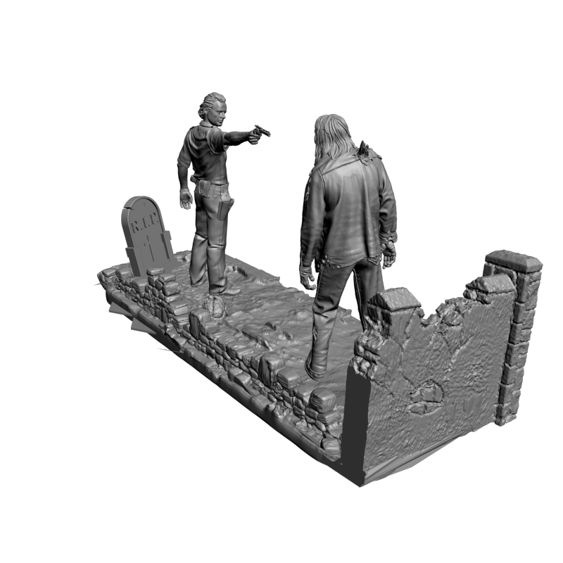 картинка Диарама ходячих мертвецов L3-334 3D-STL.COM