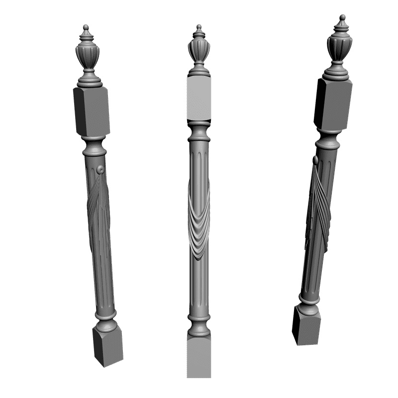 картинка Столб резной D17-039 3D-STL.COM