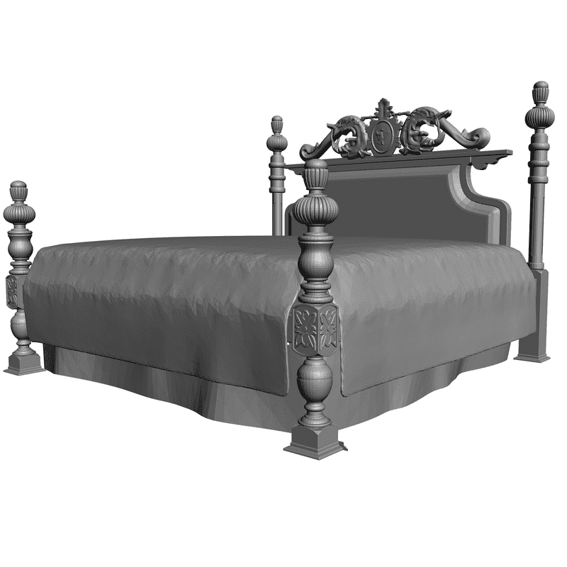 картинка Кровать M4-005 3D-STL.COM