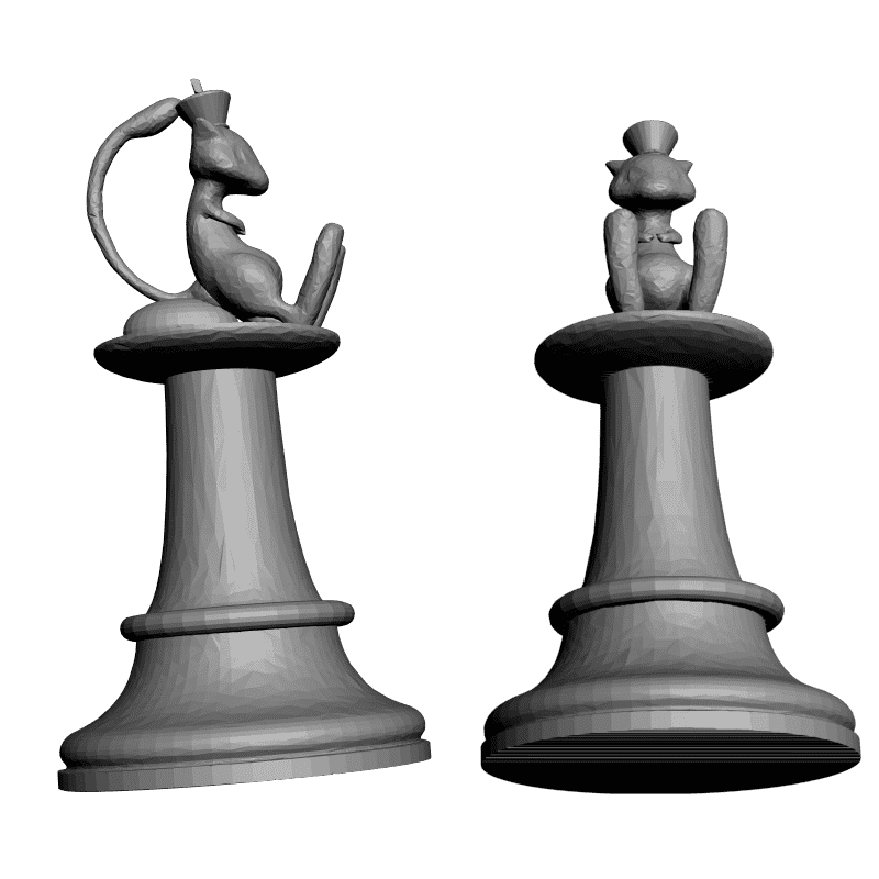 картинка Набор шахмат. Покемоны PI3-114 3D-STL.COM