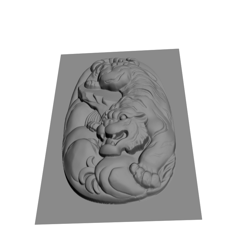 картинка Тигр D12-652 3D-STL.COM