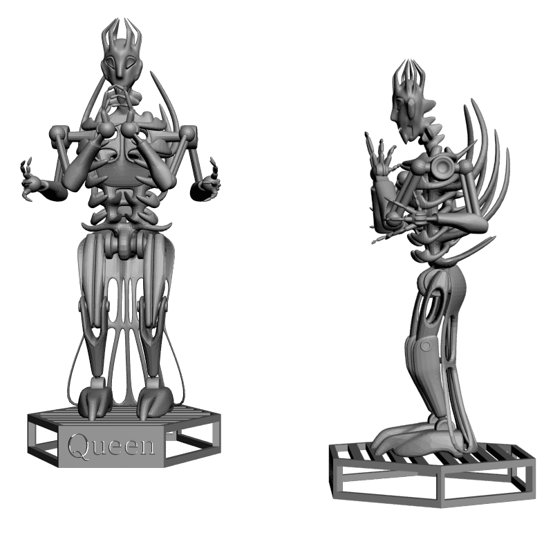 картинка Набор шахмат. Кости PI3-099 3D-STL.COM