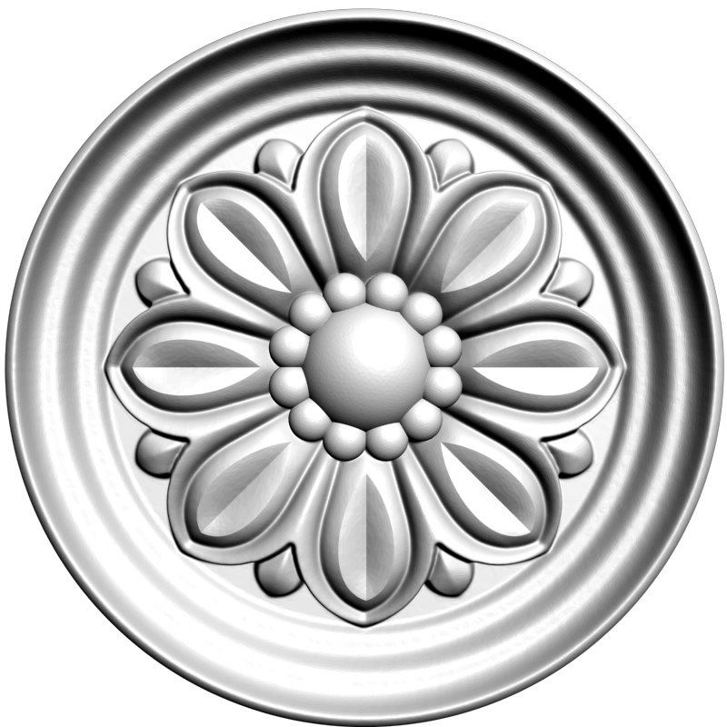 картинка Розетка резная круглая D16-288 3D-STL.COM