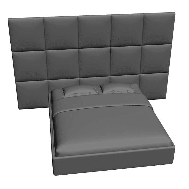 картинка Bed Kioto Var, 29 180x200 - Dream LandM4-158 3D-STL.COM