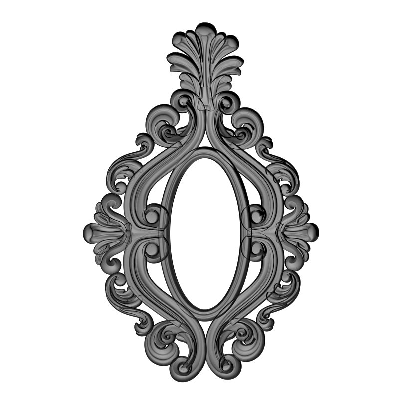картинка Рама резная овальная D14-456 3D-STL.COM