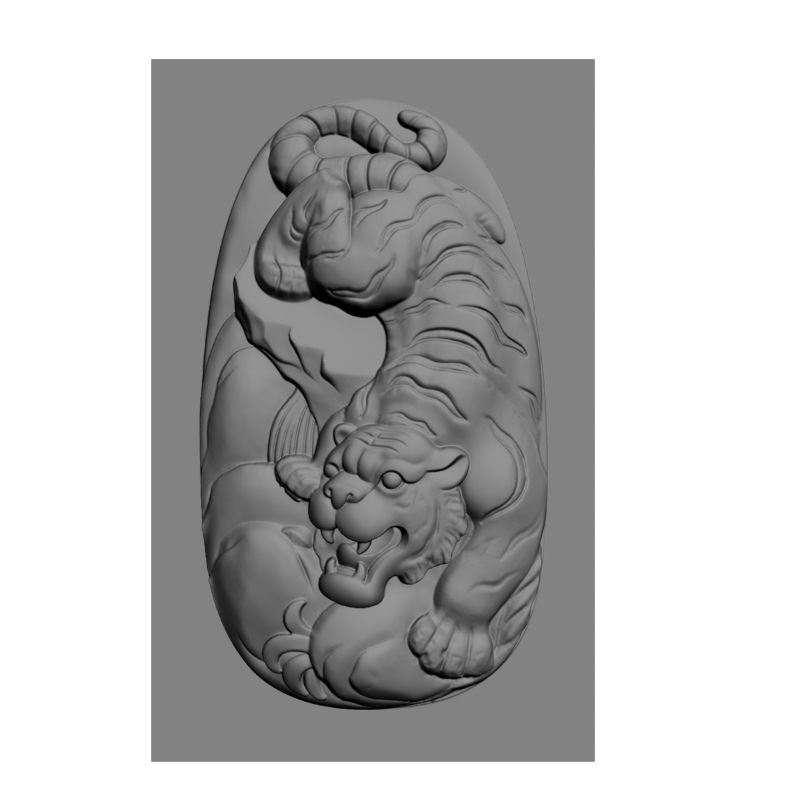 картинка Тигр D12-652 3D-STL.COM